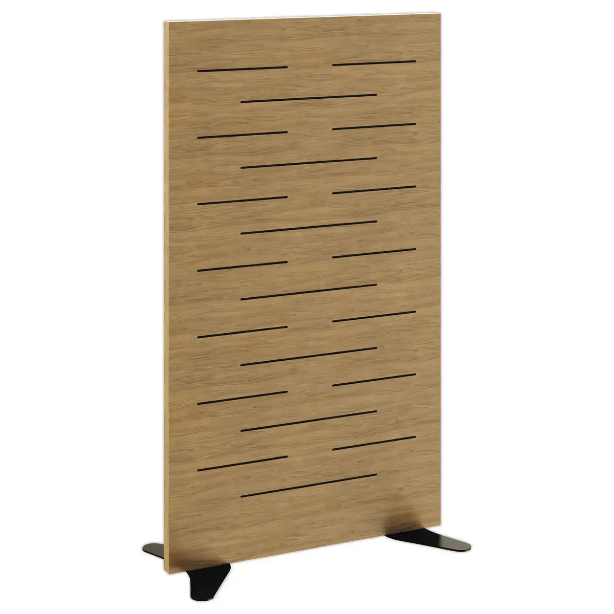 Cloison acoustique Hêtre H140cm montée