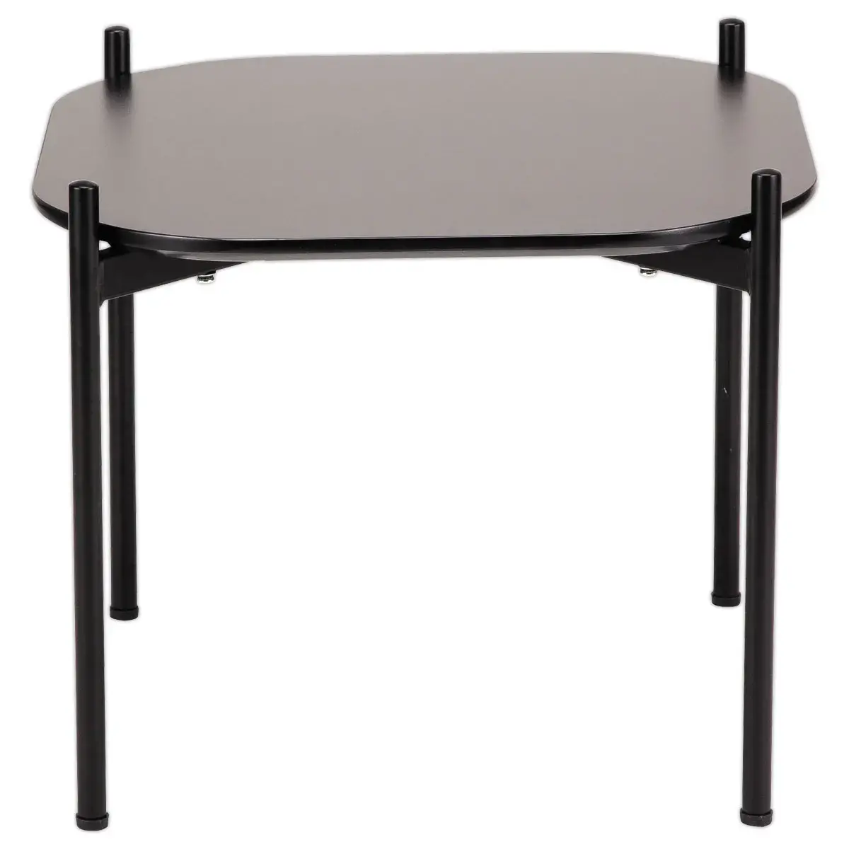 Table basse MEET 50 x 50 Noir pieds noirs montée