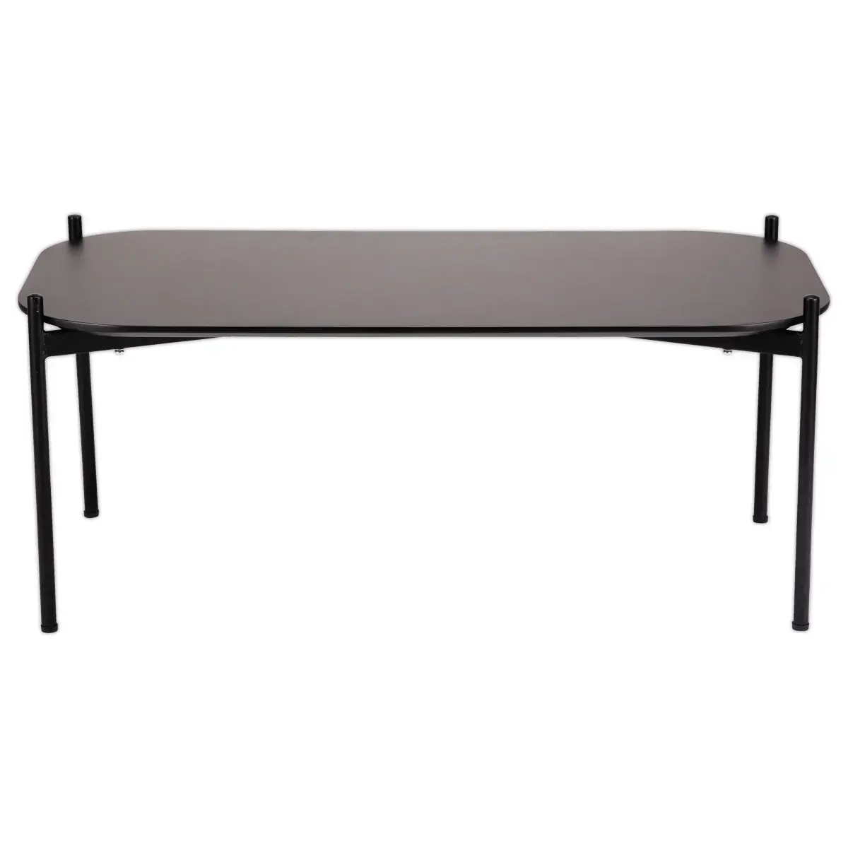 Table basse MEET 100 x 50 Noir pieds noirs