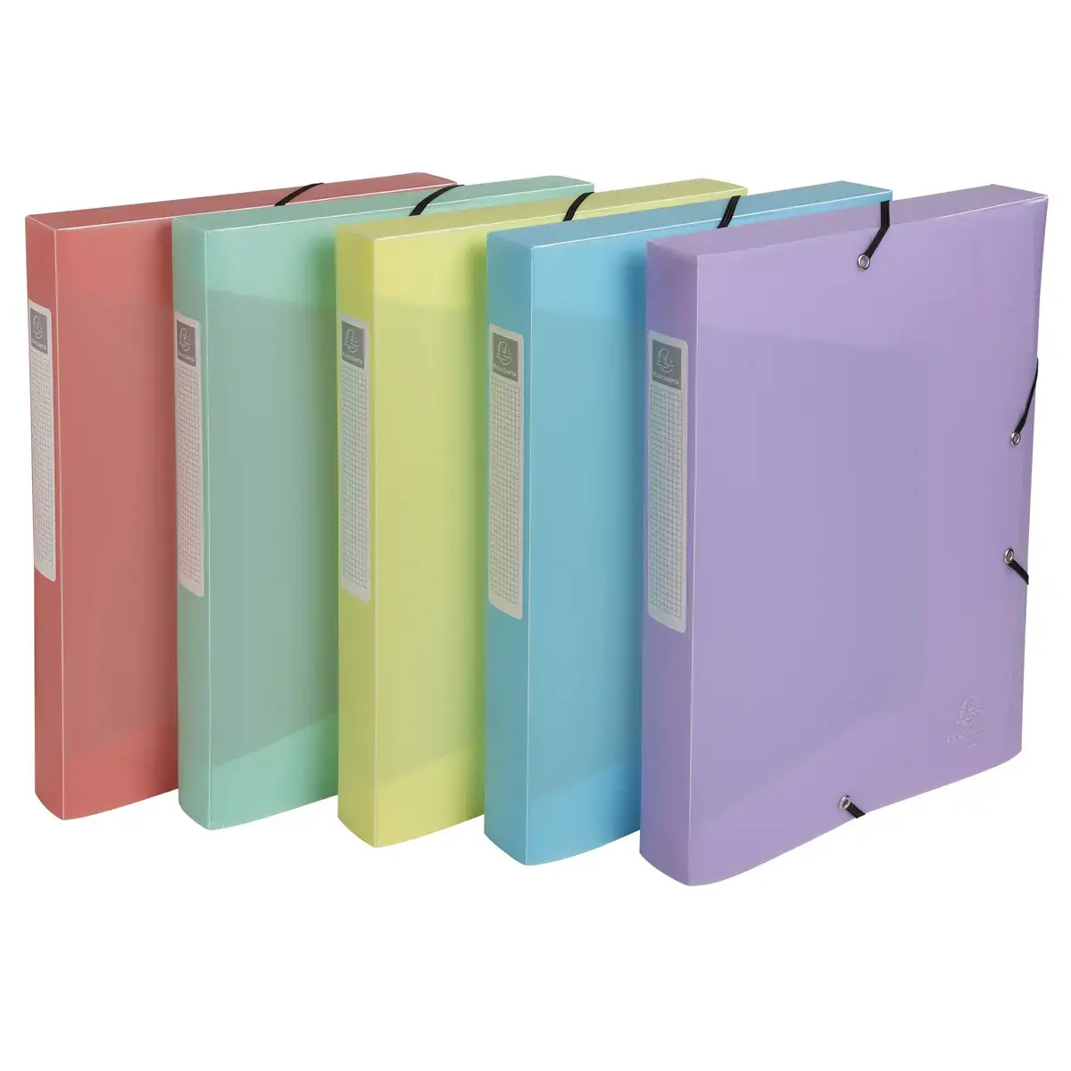 Boîte classement PP Chromaline Pastel - A4 - Couleurs assortis - EXACOMPTA