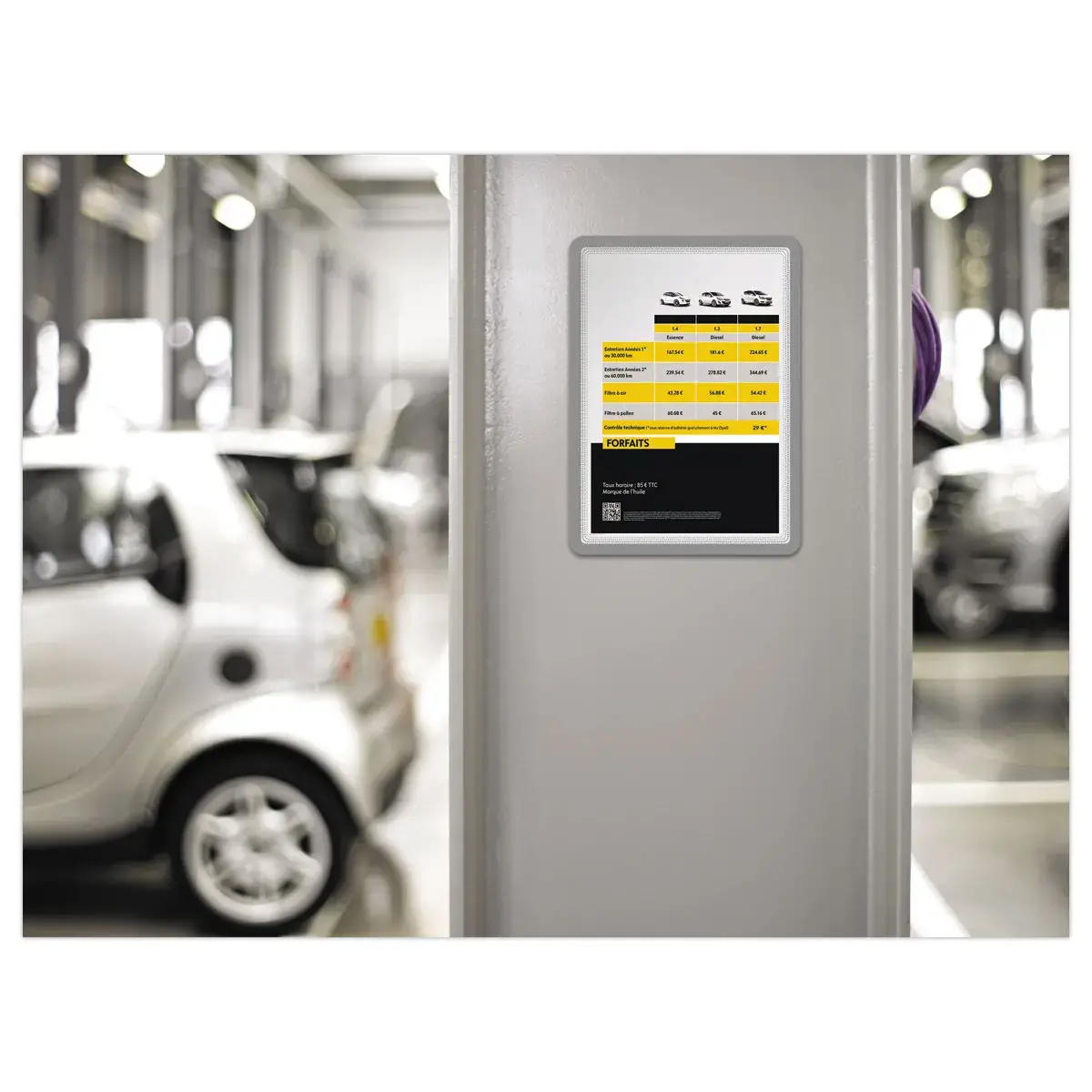 2 Cadre Magneto magn&eacute;tique argent A4 - Tarifold 