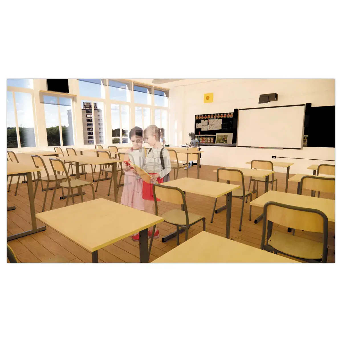 4 Chaises TREVISE 4 pieds Taille T6 hêtre