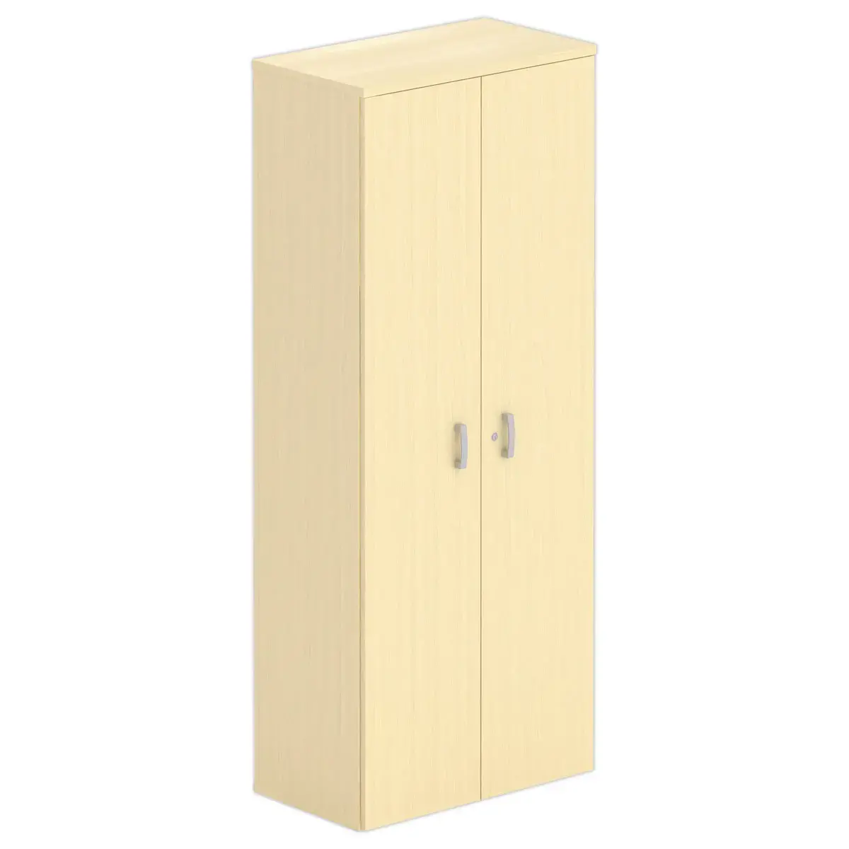 Armoire haute mélamine 2 portes 197x80x42cm hêtre