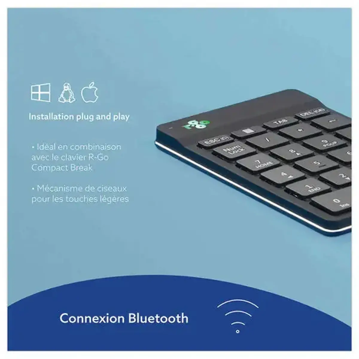 Pavé numérique bluetooth R-GO