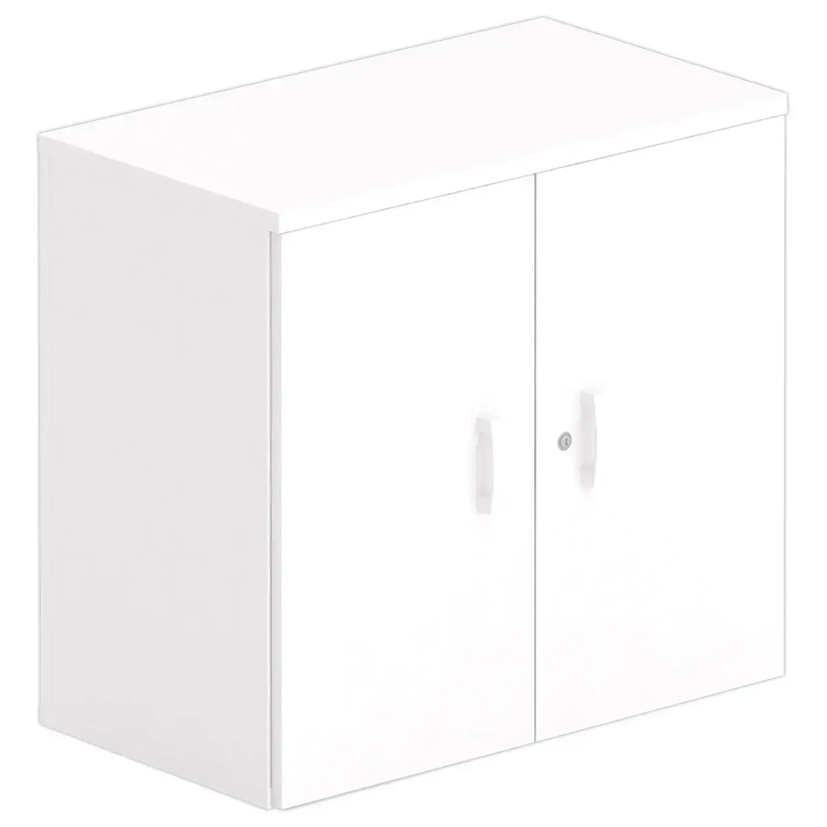 Armoire m&eacute;lamine 2 portes blanc hauteur 73 cm 