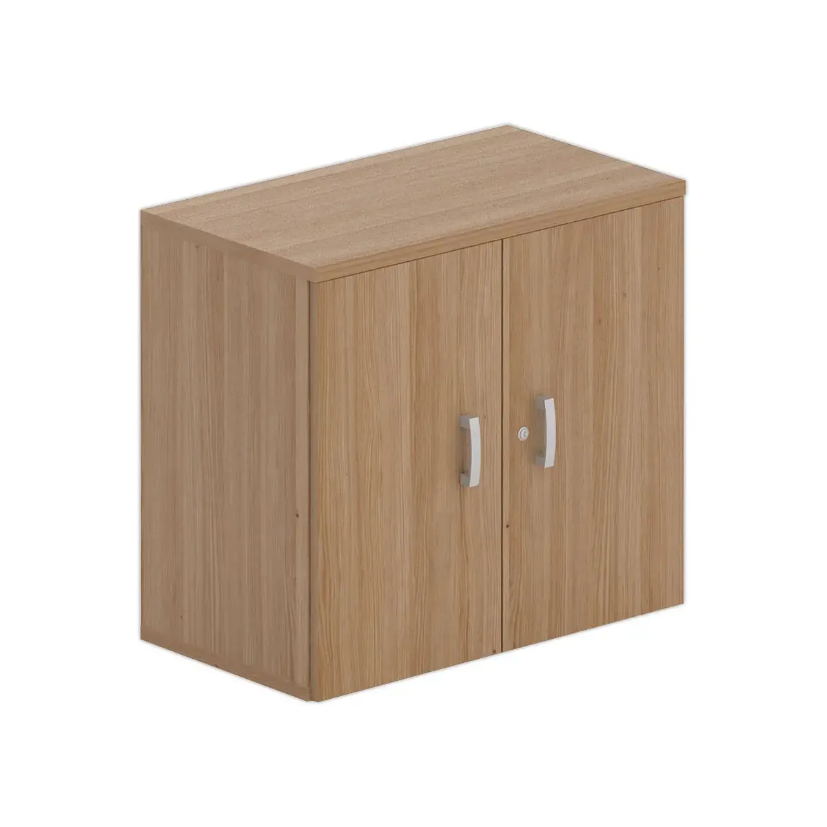 Armoire basse mélamine 2 portes 73x80x42cm noyer