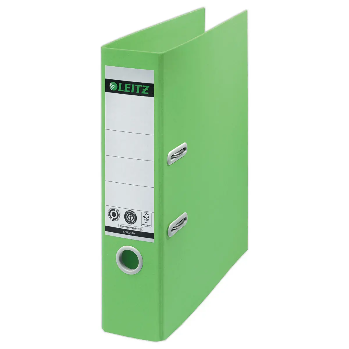 Classeurs &agrave; levier 180&deg;  Recycl&eacute; A4 - Dos 8 cm - Vert - LEITZ 