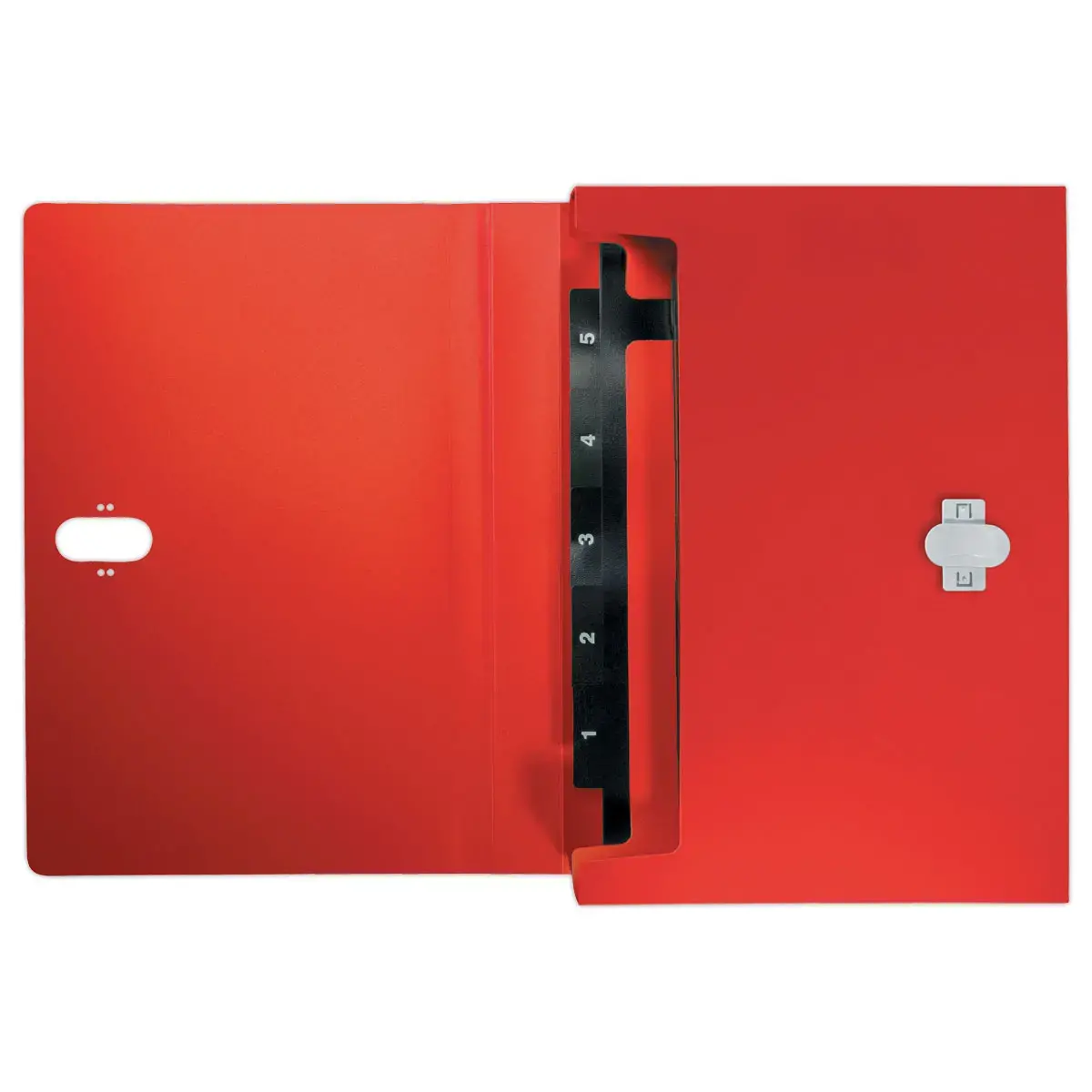 Trieur extensible en PP recyclé - 6 compartiments - Rouge - LEITZ