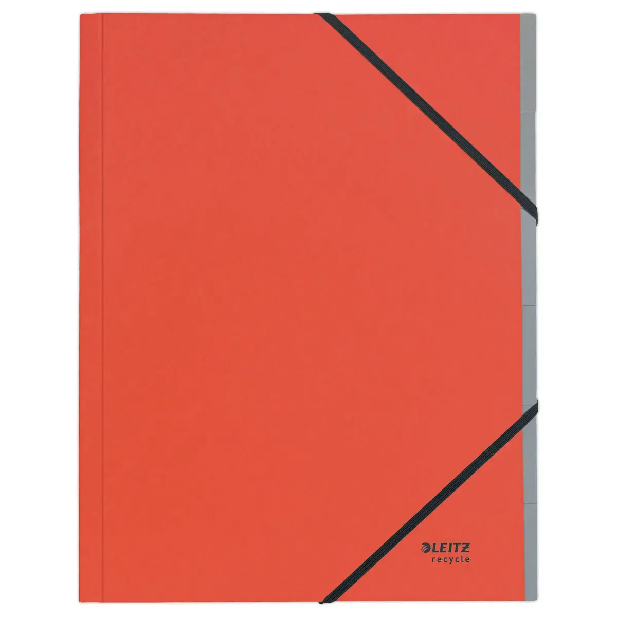 Trieur avec &eacute;lastiques LEITZ 6 touches- 100% recycl&eacute; - Rouge 