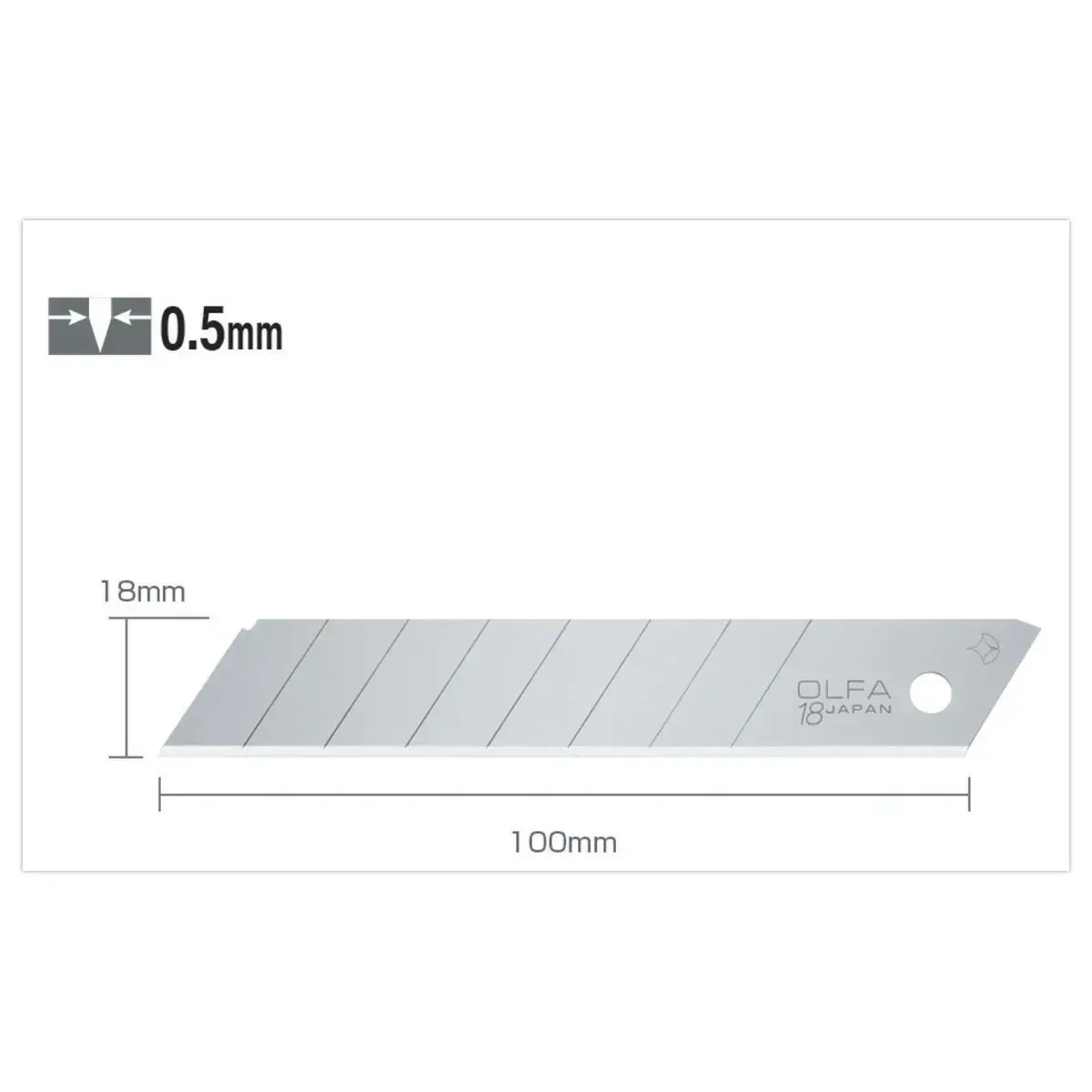 30 lames pour cutter - lames sécables de 18 mm