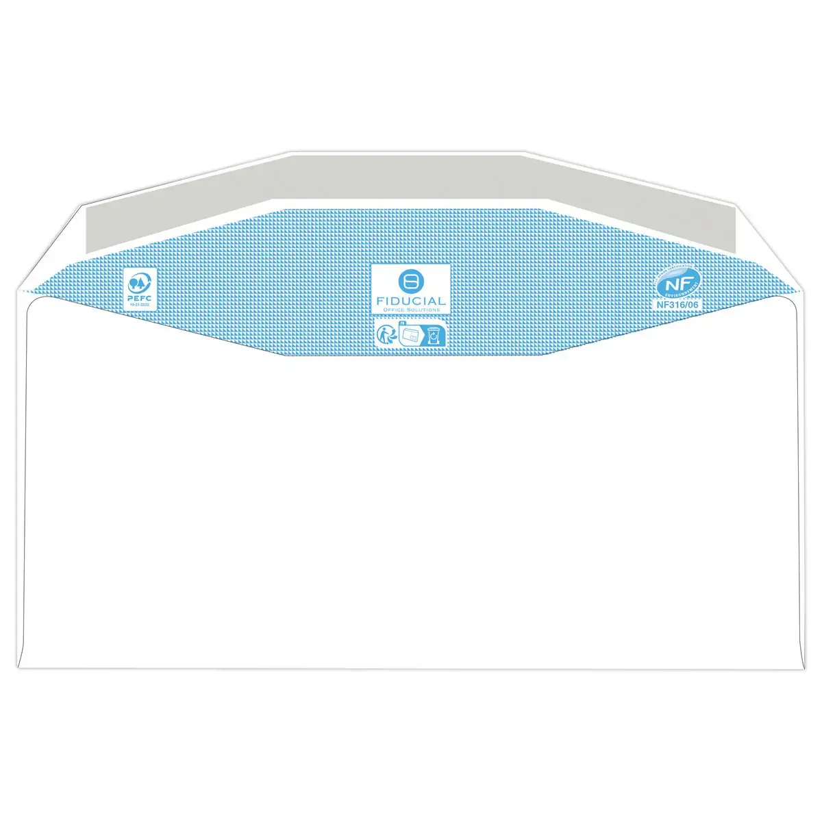 1000 enveloppes MSPA blanches 114x229 80gr gommées.