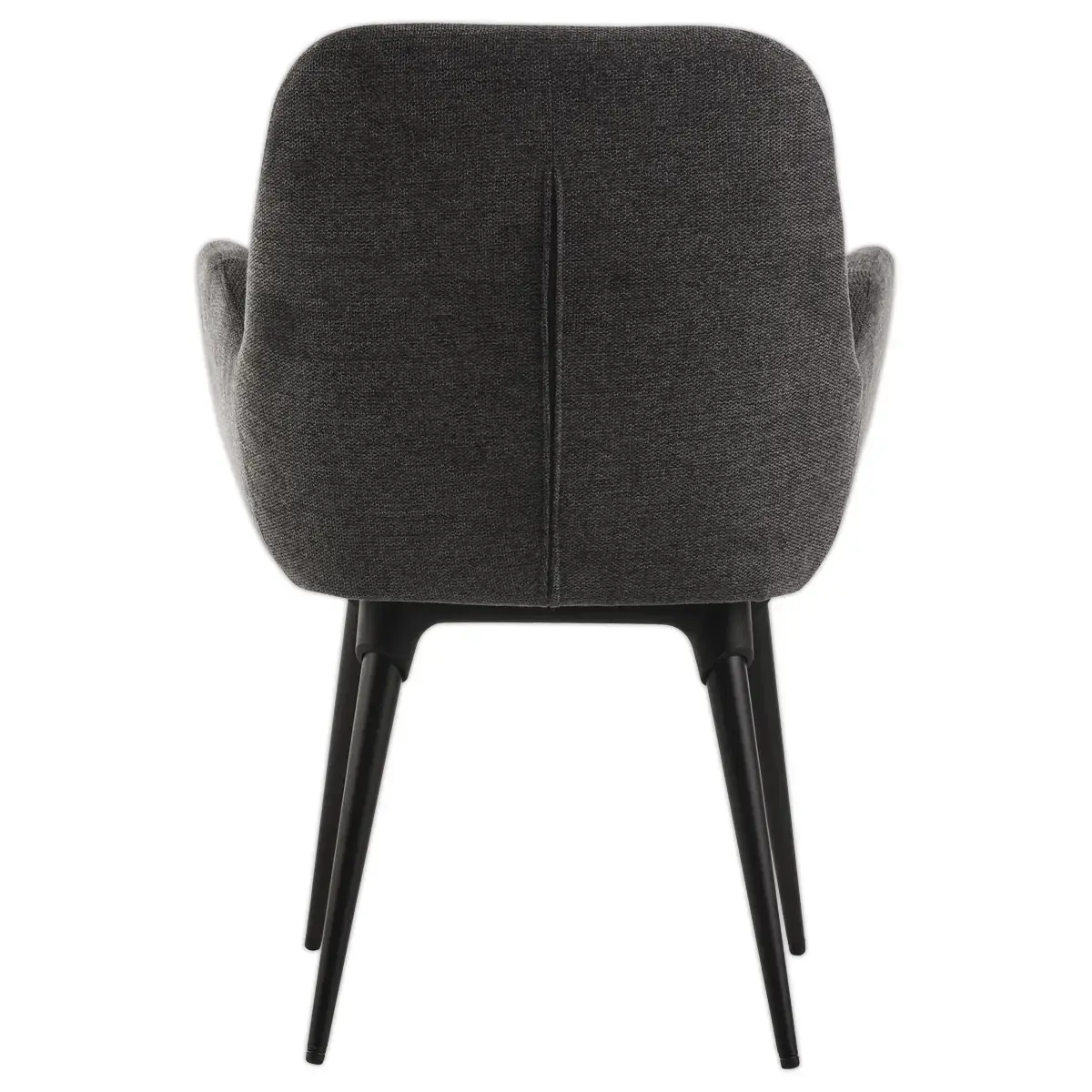 2 Fauteuils Tissu gris 4 pieds métal montés