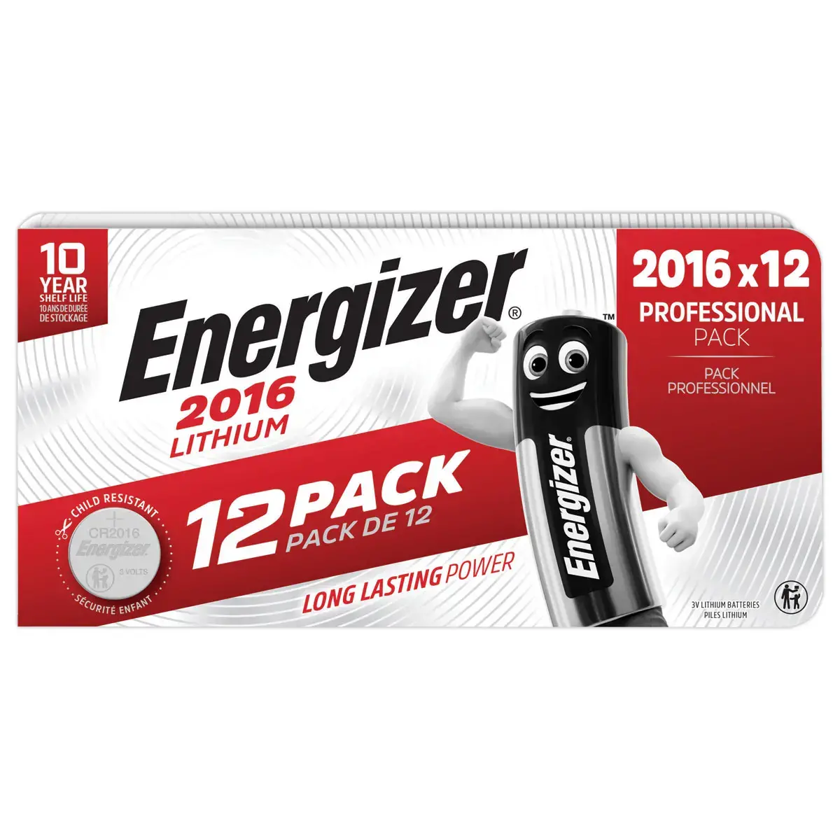 12 piles bouton 2016 - Lithium - ENERGIZER