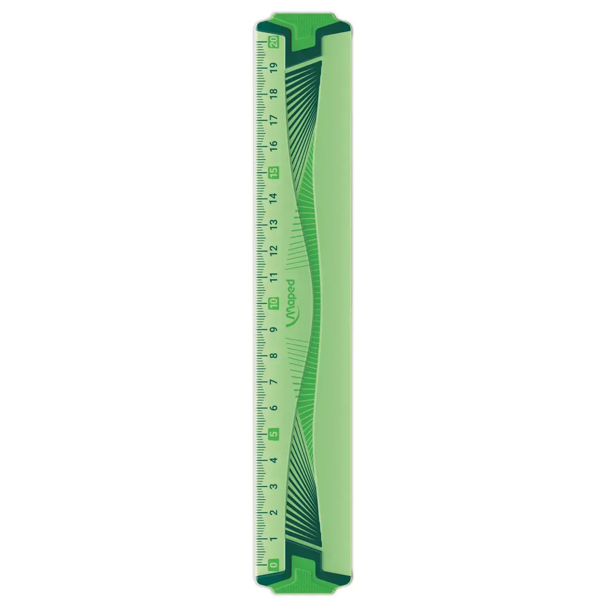 R&egrave;gle plate 20 cm - INCASSABLE, coloris assortis bleu ou vert - Maped 