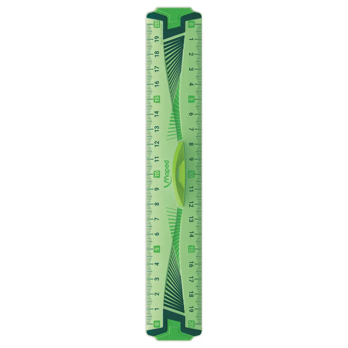 Double-décimètre incassable - 20 cm - Bleu ou vert - Maped