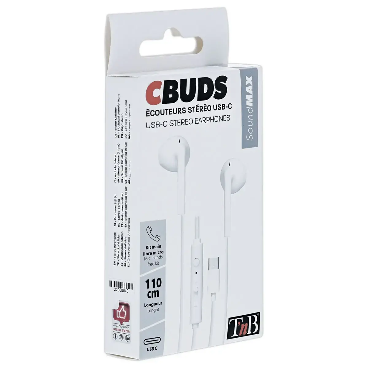 Écouteurs semi intra-auriculaires TYPE-C