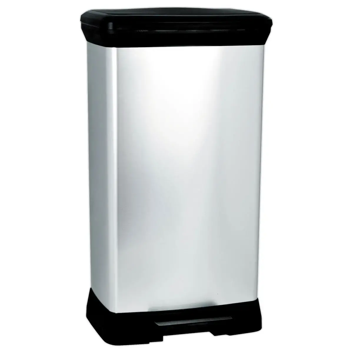 Poubelle Decobin rectangulaire 50l grise