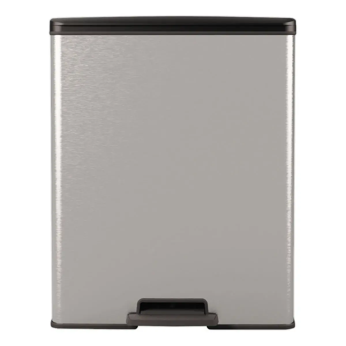 Poubelle Decobin rectangulaire 65l décor métal