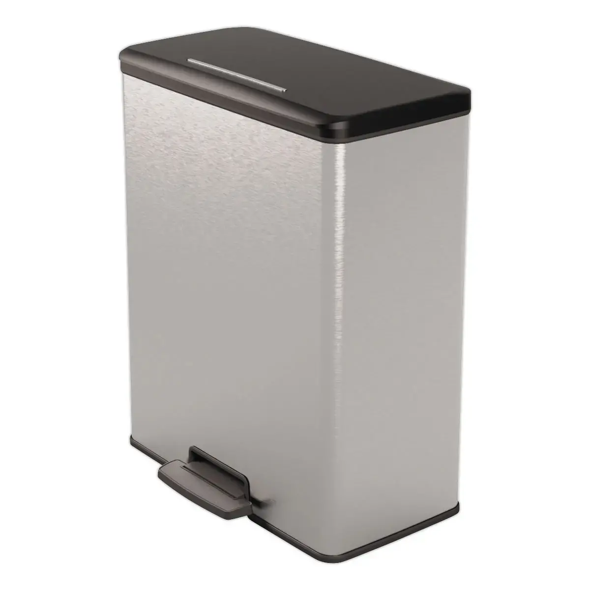 Poubelle Decobin rectangulaire duo 26l+26l décor métal
