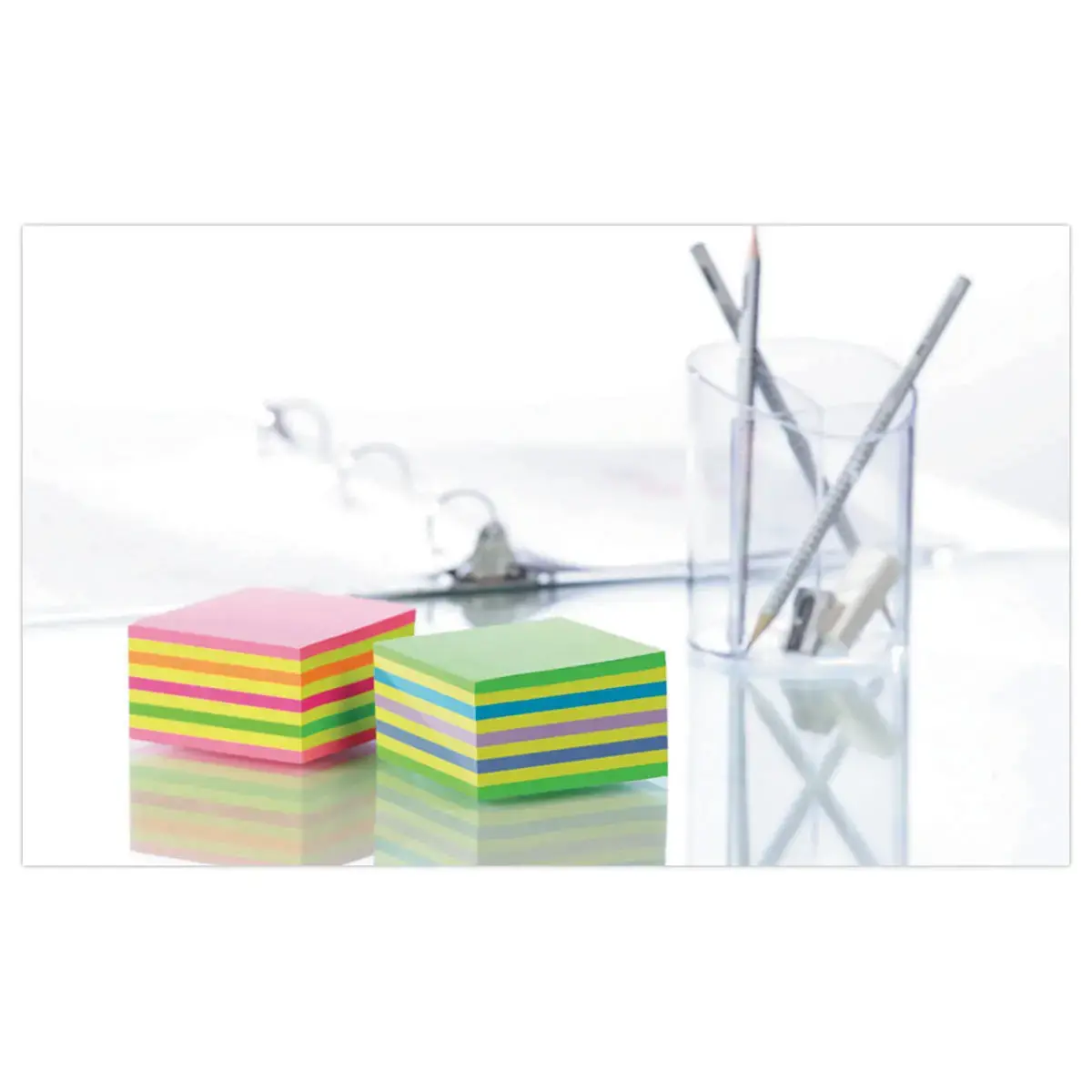 6 Notes Cube Post-it® 76x76 mm - 450 feuilles - coloris assortis