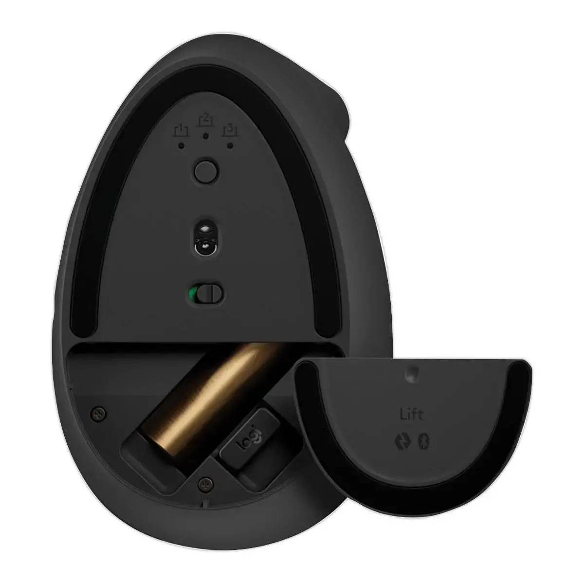 Souris ergonomique LIFT droitier Logitech gris foncé - For Business