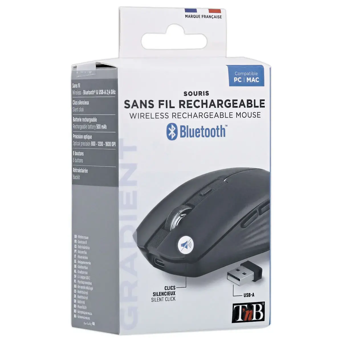 Souris gradient Dual Connect noire 