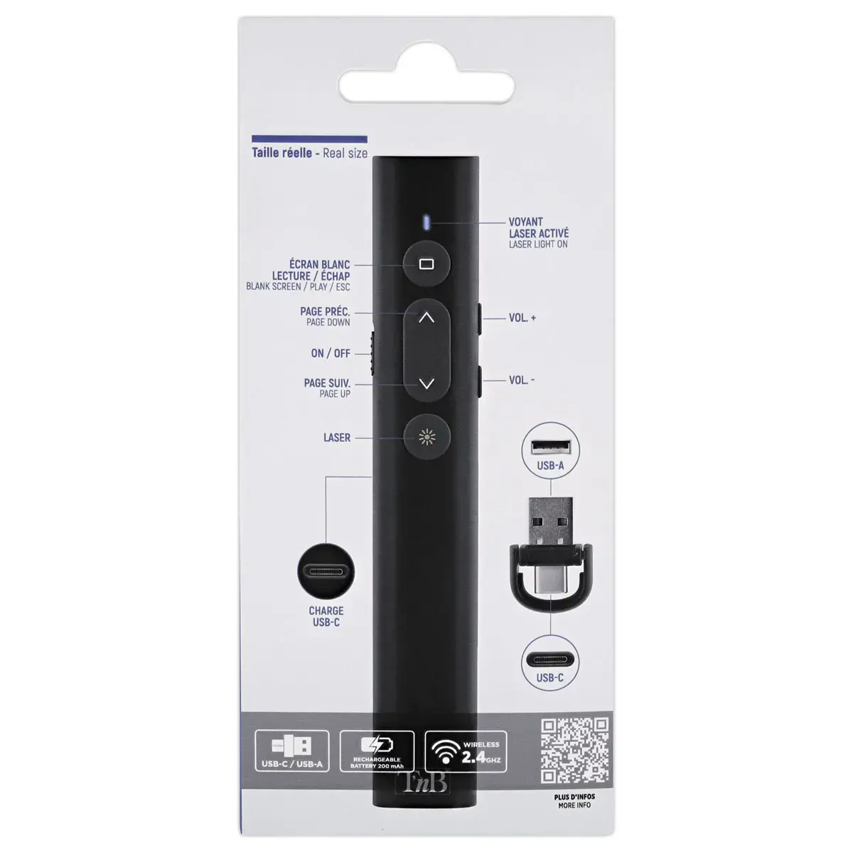 Pointeur laser &ndash; Rechargeable &ndash; T&rsquo;nB 