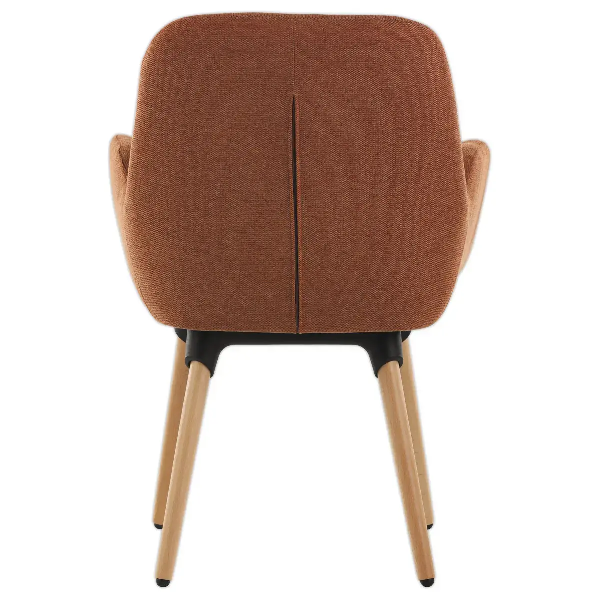 2 Fauteuils Tissu terracota 4 pieds boisvernis montés