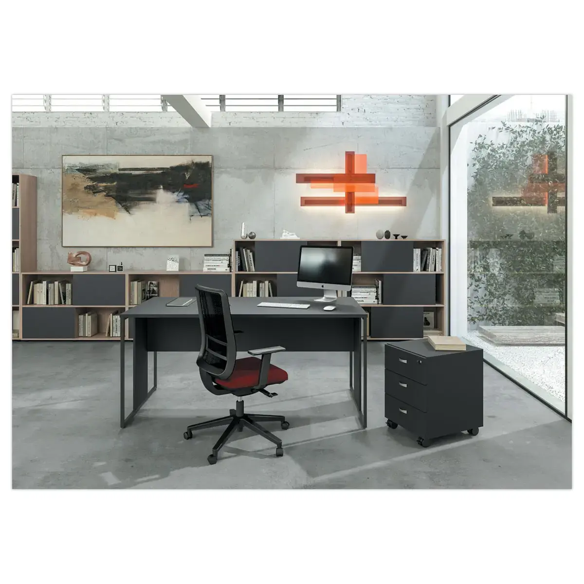 Bureau BELGRADE 160 x 80 chêne pieds blanc monté