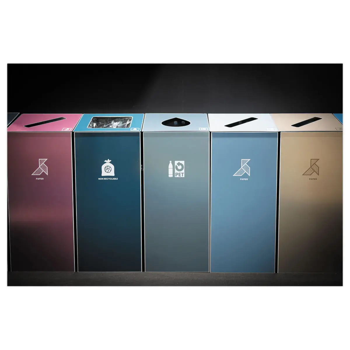 Poubelle double flux 60L
