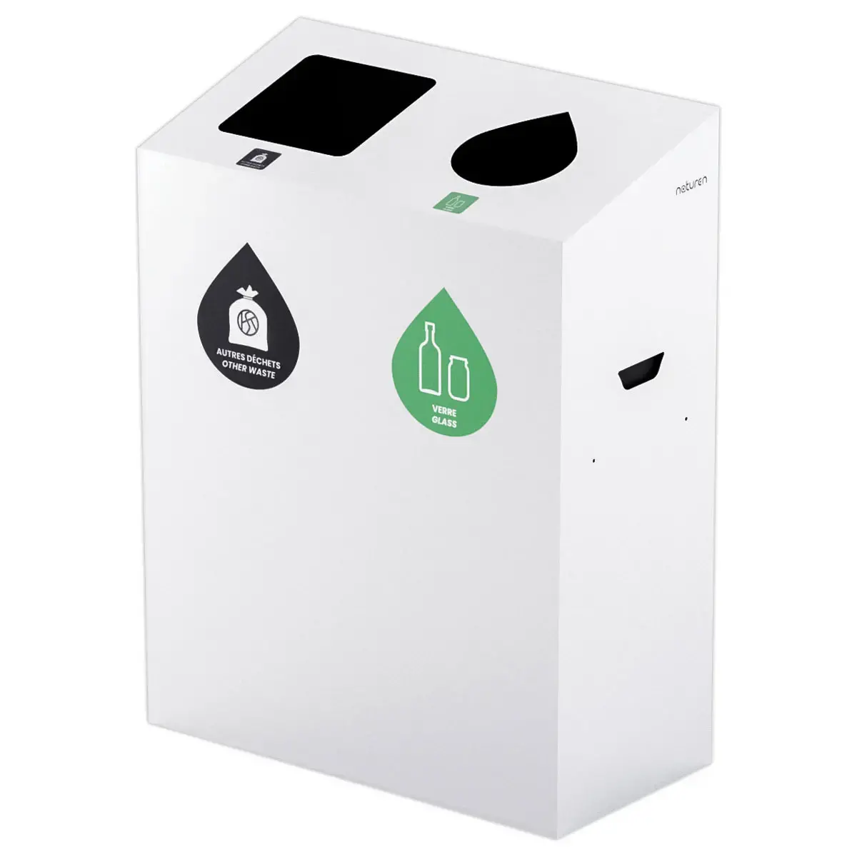 Poubelle 2 flux 110L