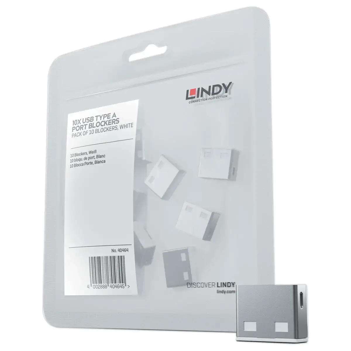 Bloqueurs de port USB Type A sans clé - Blanc - LINDY