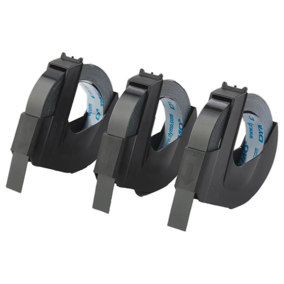 3 Rubans de marquage 3D Dymo 9 mm x 3 m Noir brillant 