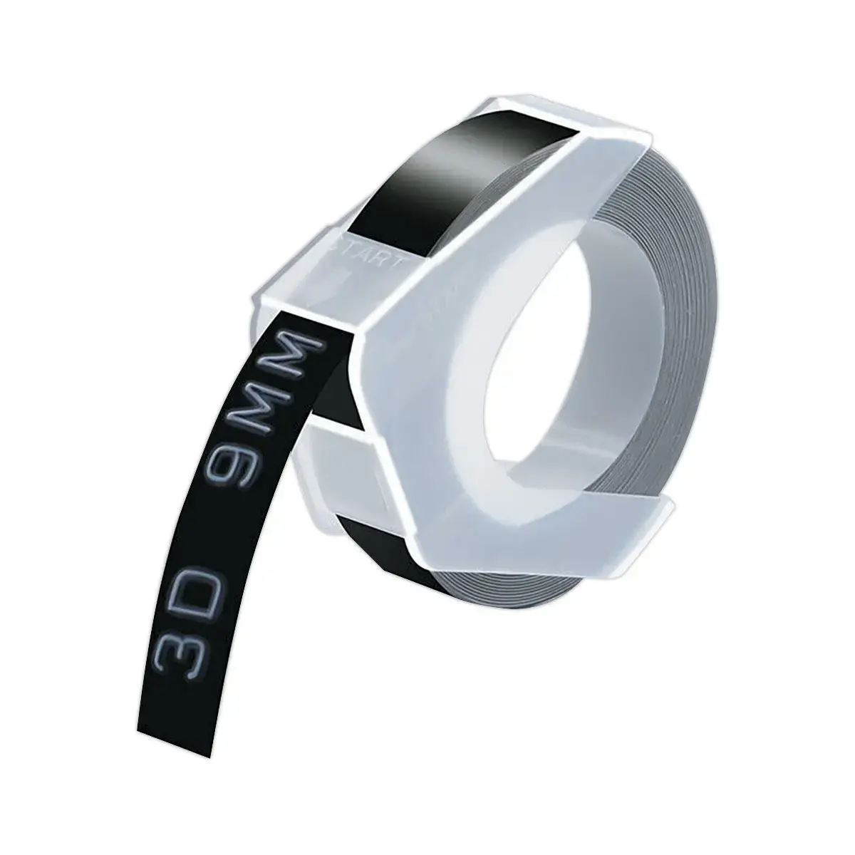 3 Rubans de marquage 3D Dymo 9 mm x 3 m Noir brillant 