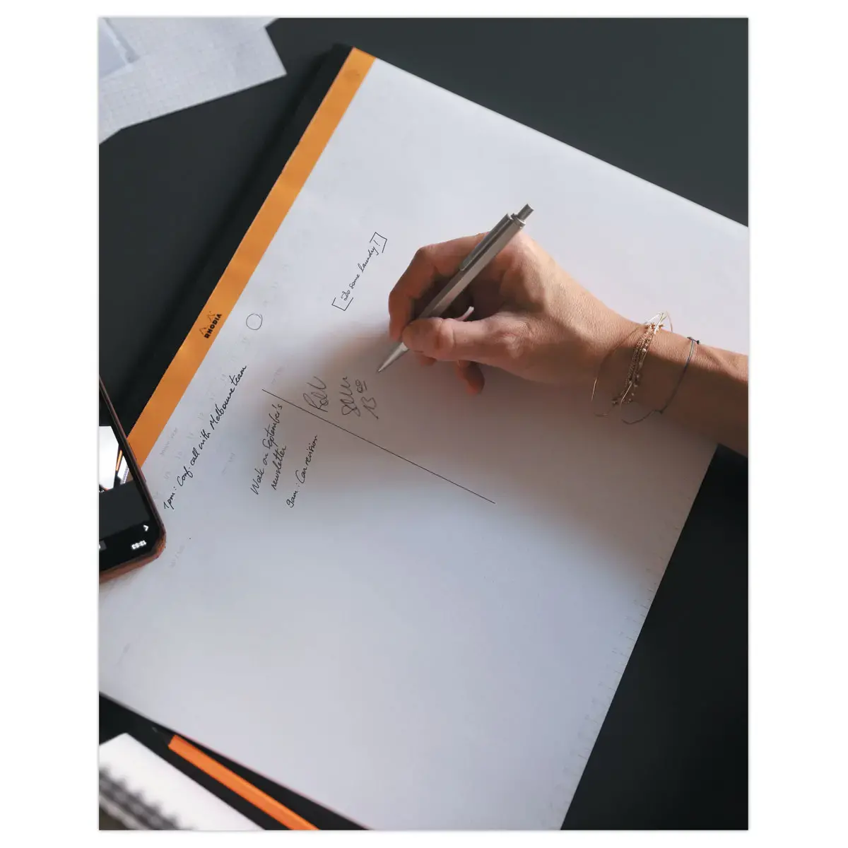 Sous main calendrier perpetuel A4+ Rhodia