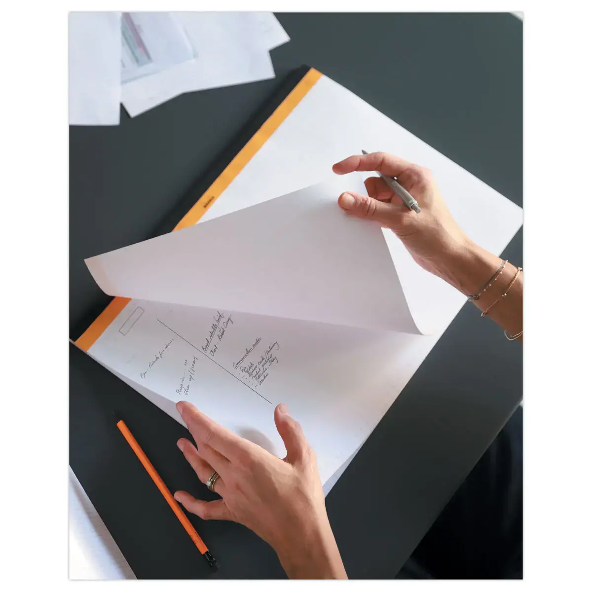 Sous main calendrier perpetuel A4+ Rhodia