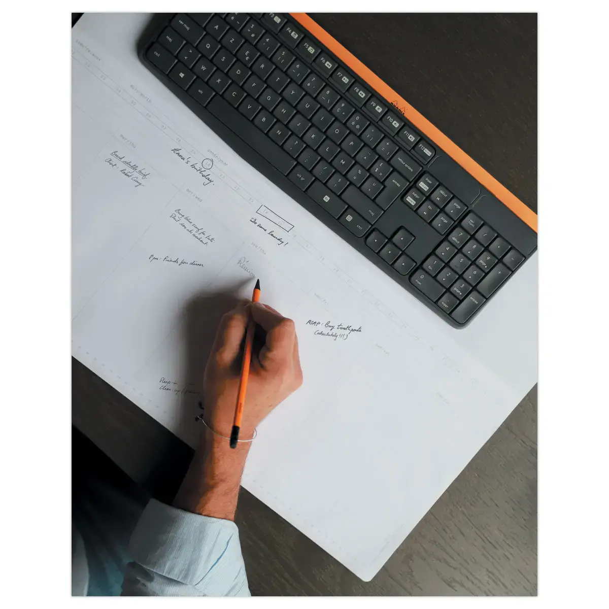 Sous main calendrier perpetuel A2 Rhodia