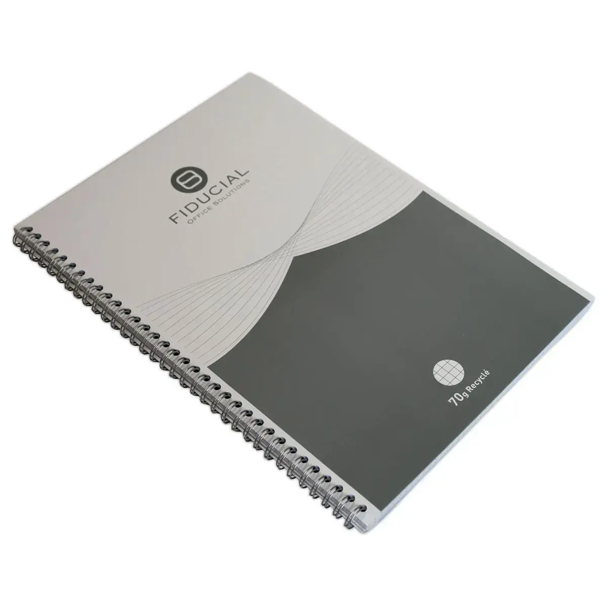 Cahier spirale recyclé - A4 - 70 g - 5x5 - Fiducial