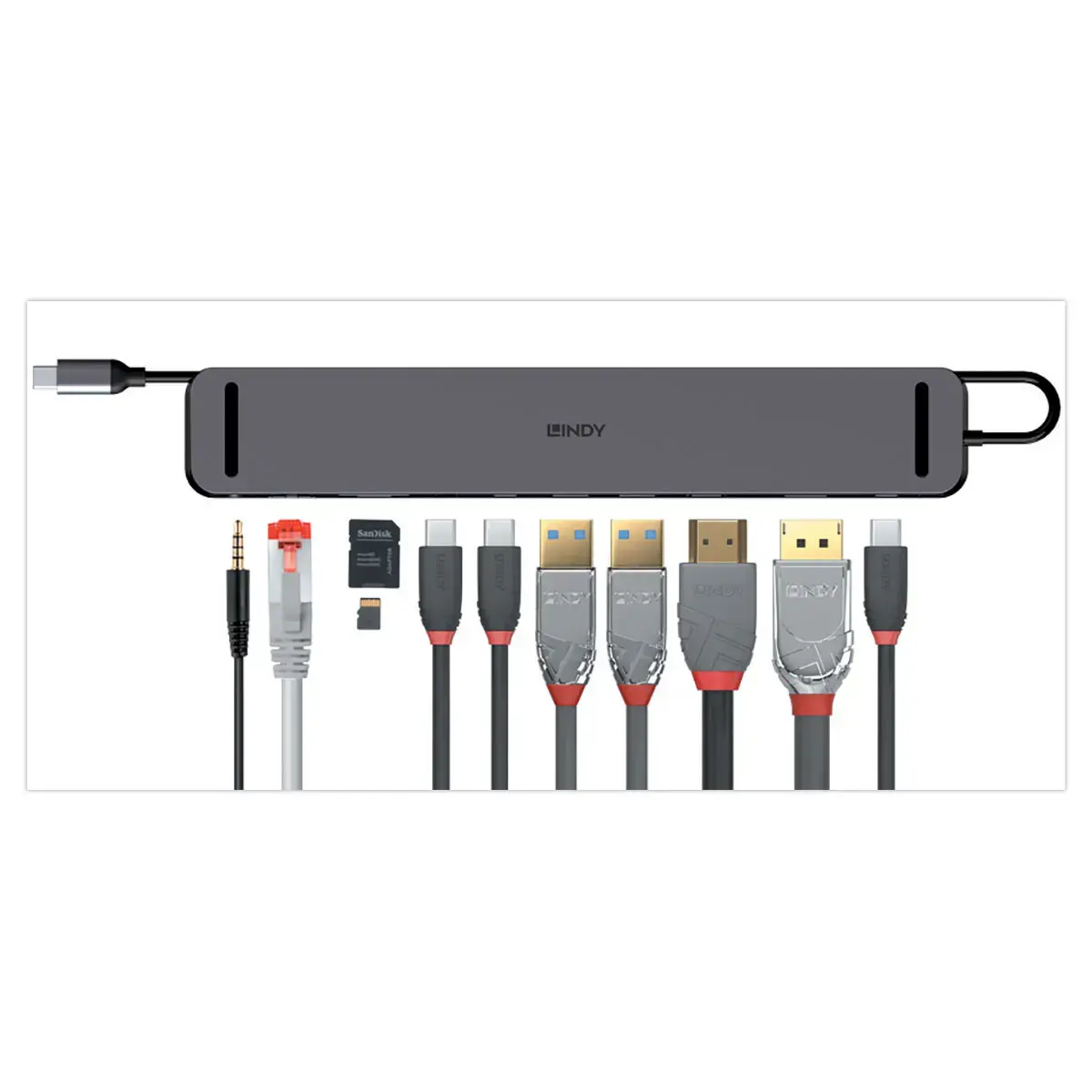 Mini Docking Station USB-C pour PC Portable - LINDY