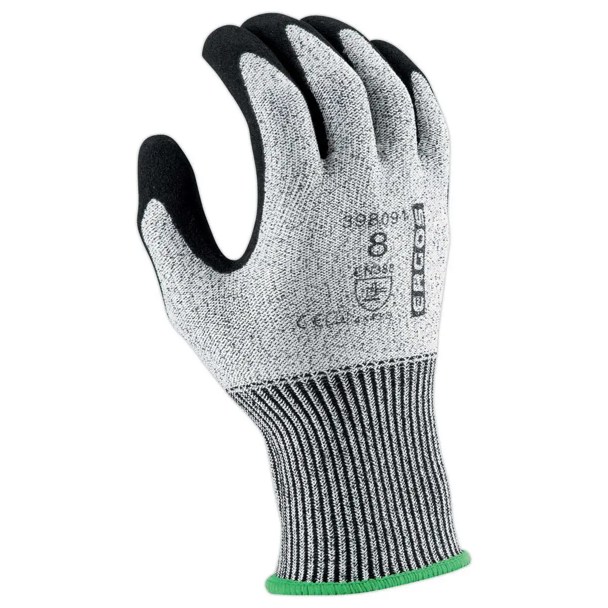 12 paires de gants manutention - Mousse nitrile SANDY - Taille 9 - Gris / noir - RG 
