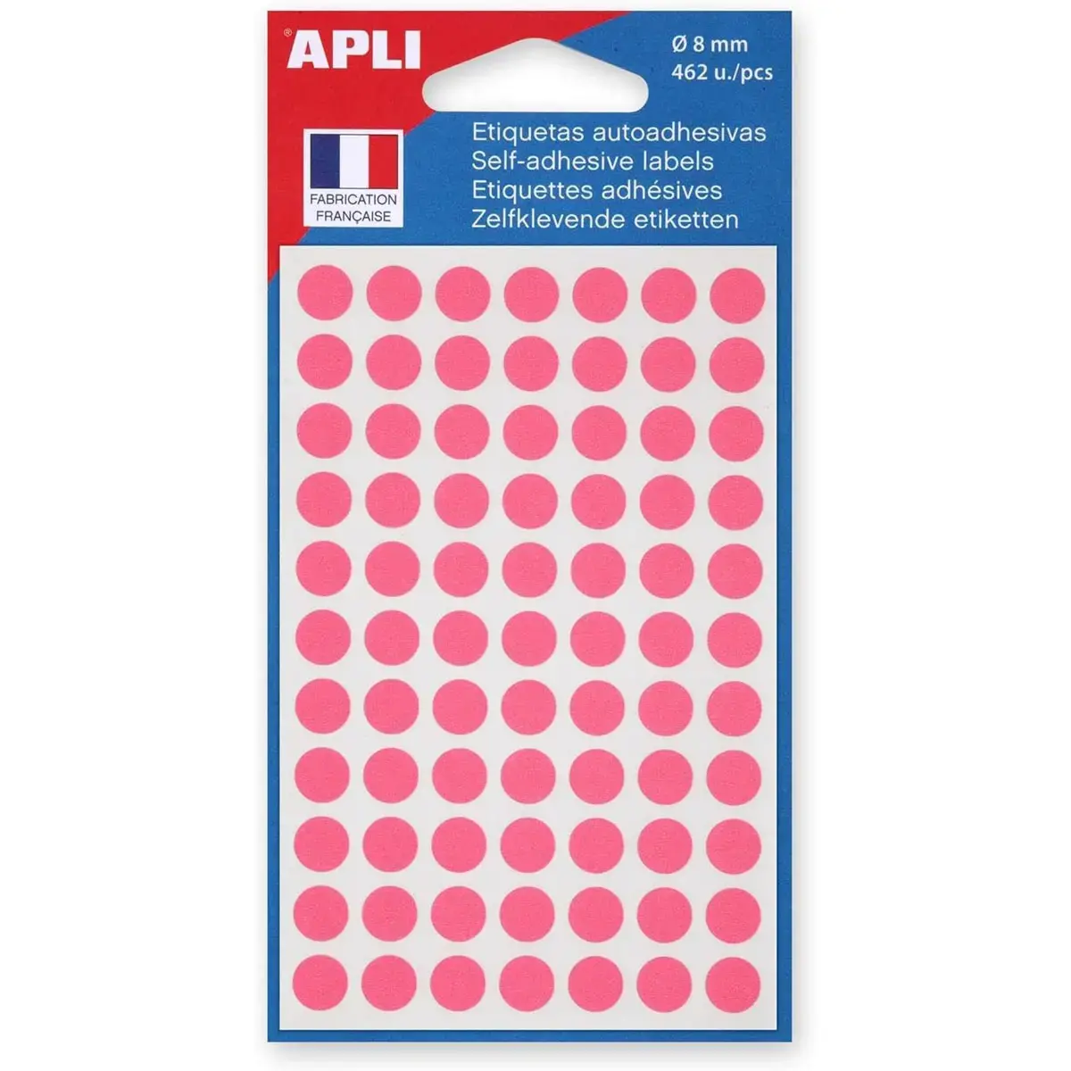 Pastilles gommettes de signalisation rondes - Ø 8 mm - rouge - APLI
