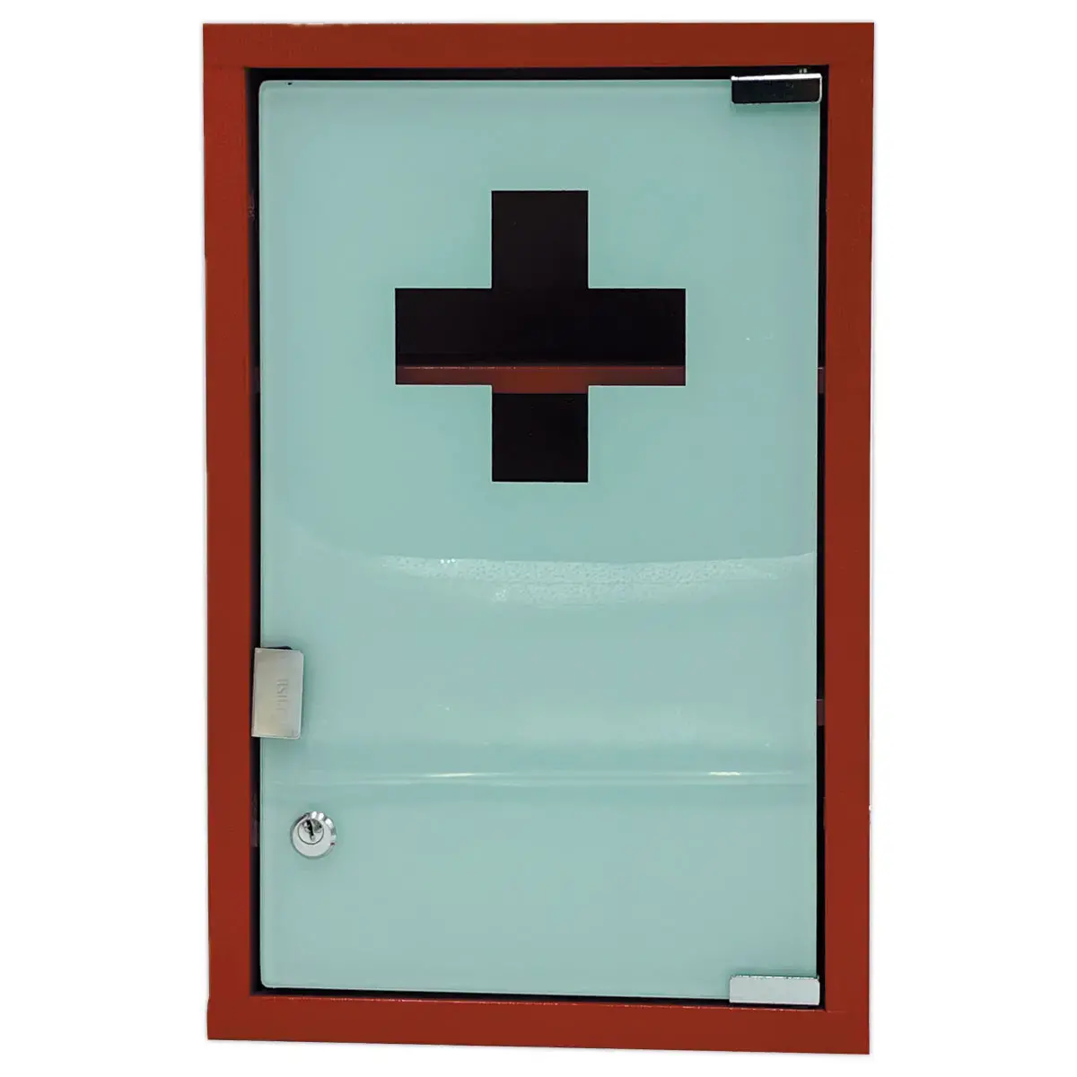 Armoire &agrave; pharmacie rouge 2 &eacute;tag&egrave;res 