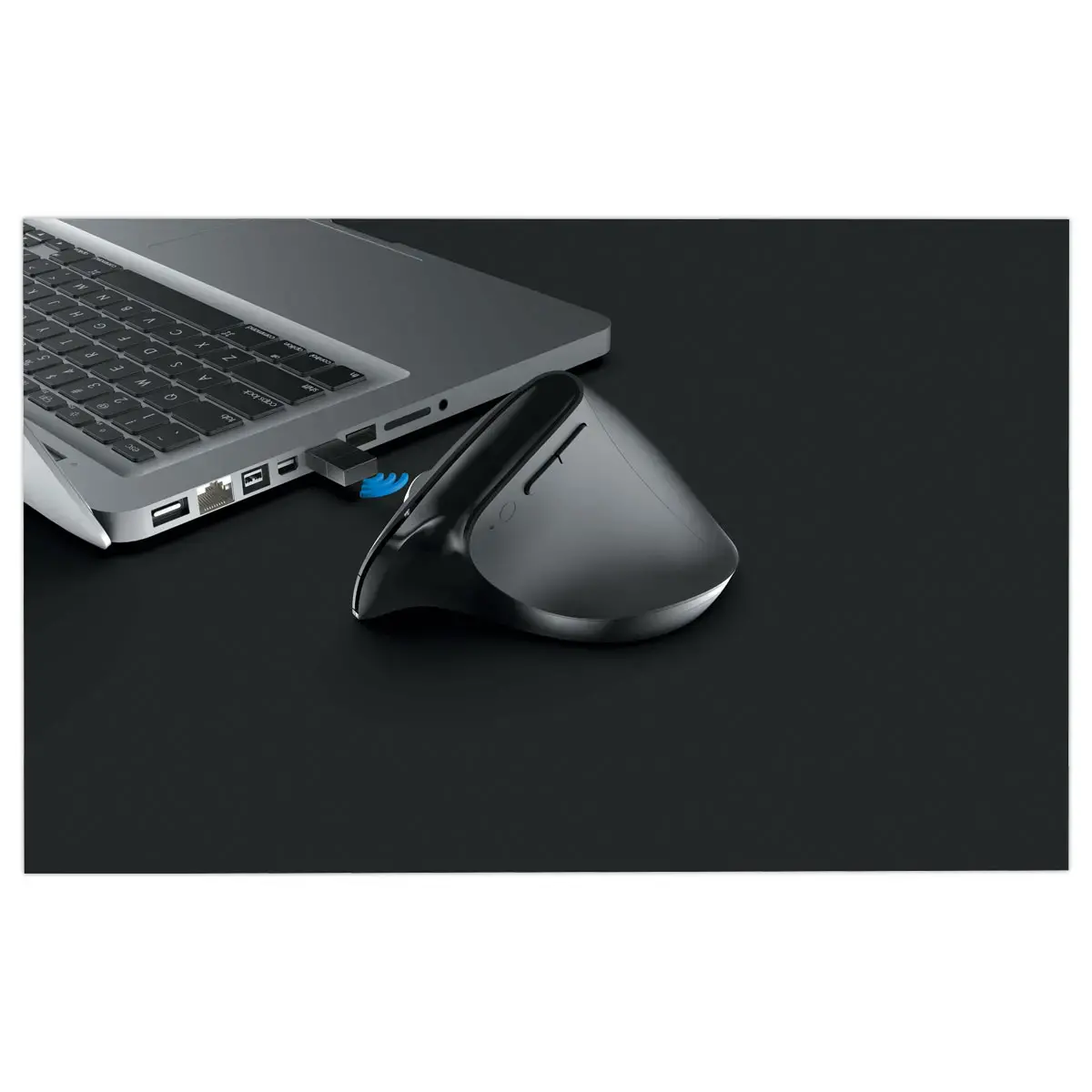 Souris sans fil ergonomique noir