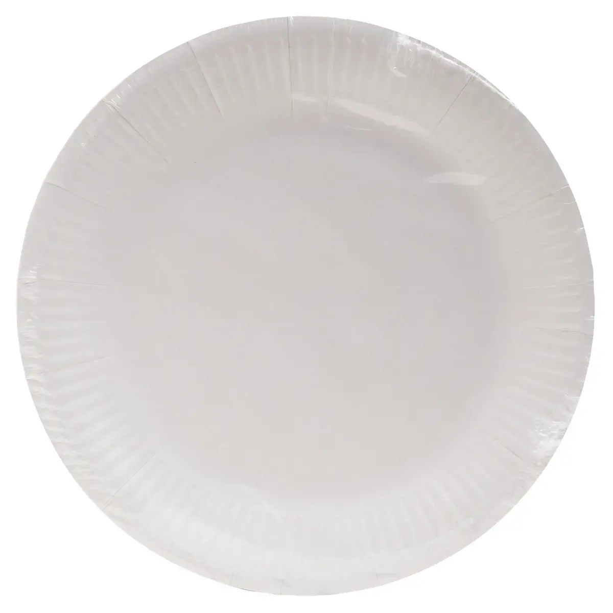 50 Assiettes en carton rondes Ø23 cm Blanc - Pro Nappe