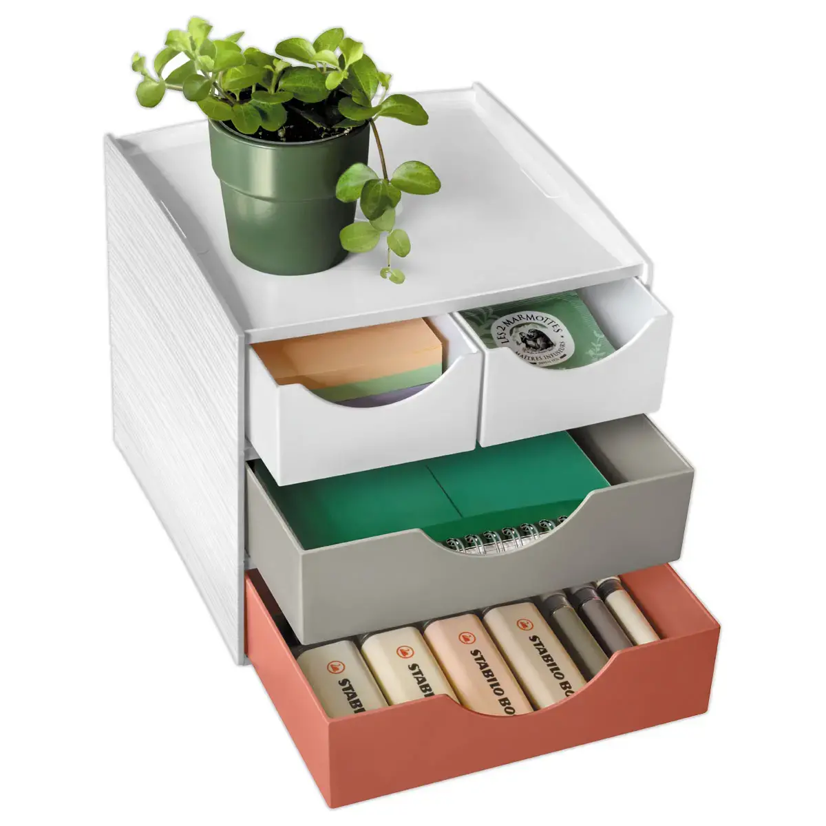 Module 4 tiroirs Mycube Terra Nova - CEP - couleurs assorties