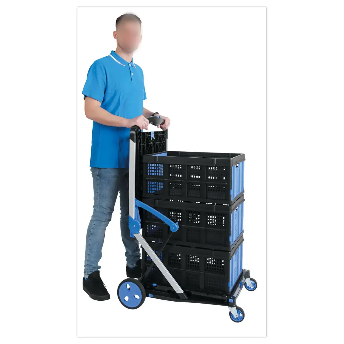 Chariot pliant double plateaux 