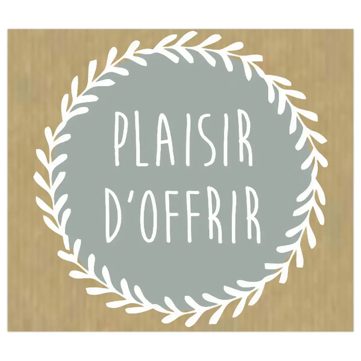 Rouleau de 500 étiquettes fantaisie "Plaisir d'Offrir" 4x3,5cm
