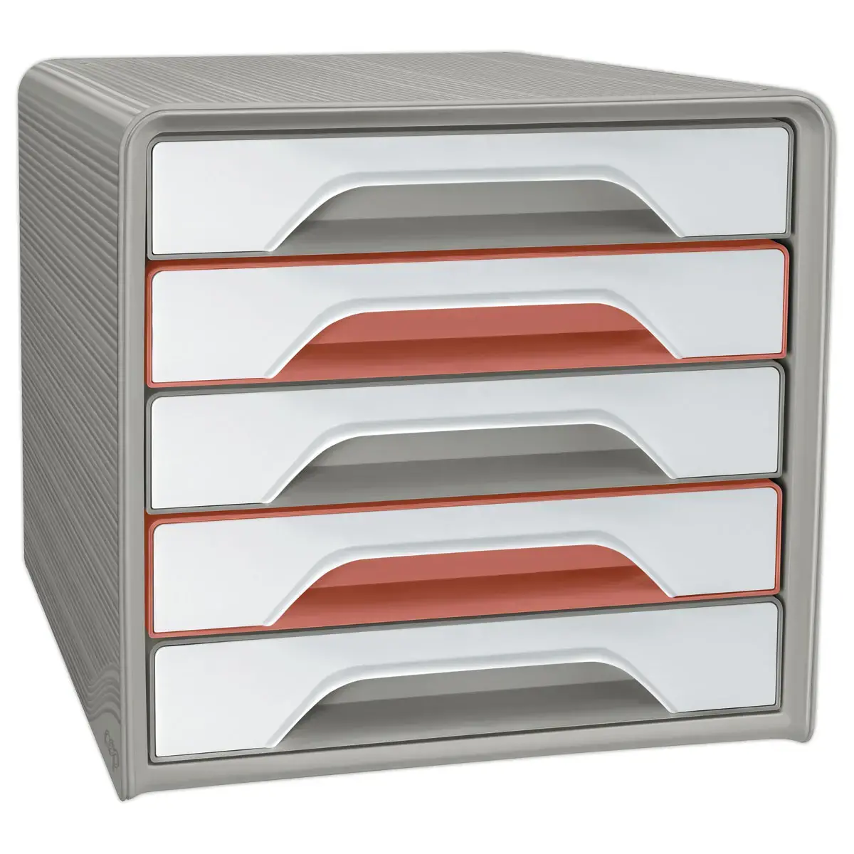 Module de classement 5 tiroirs Smoove TerraNova - Sable / Terracotta