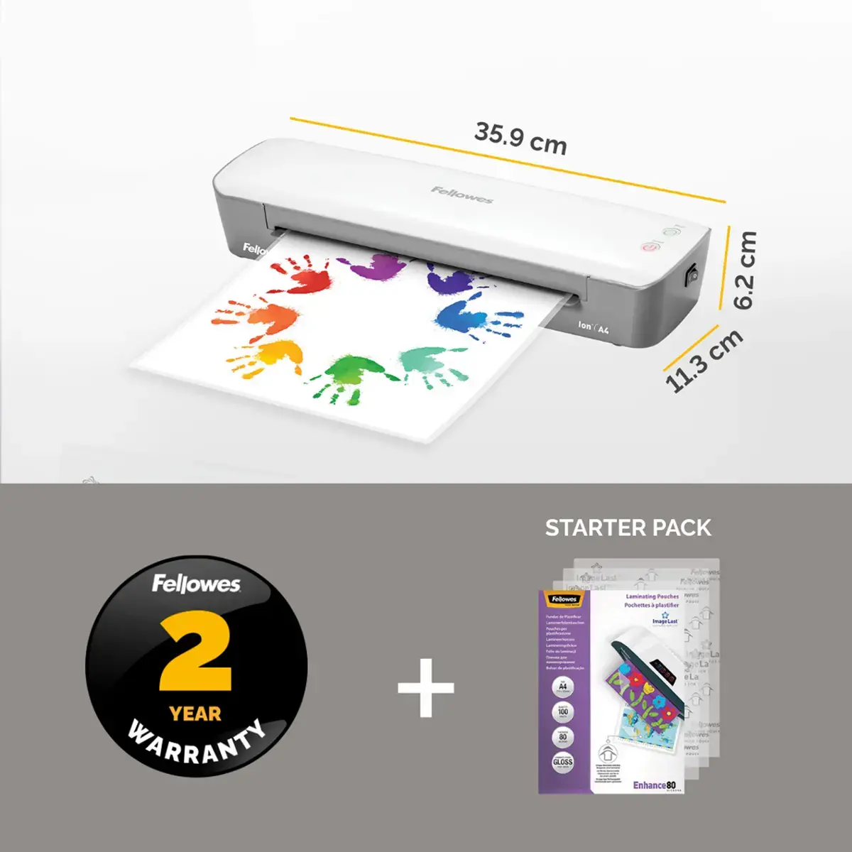 Plastifieuse Ion &ndash; A4 - Blanc &ndash; Fellowes 