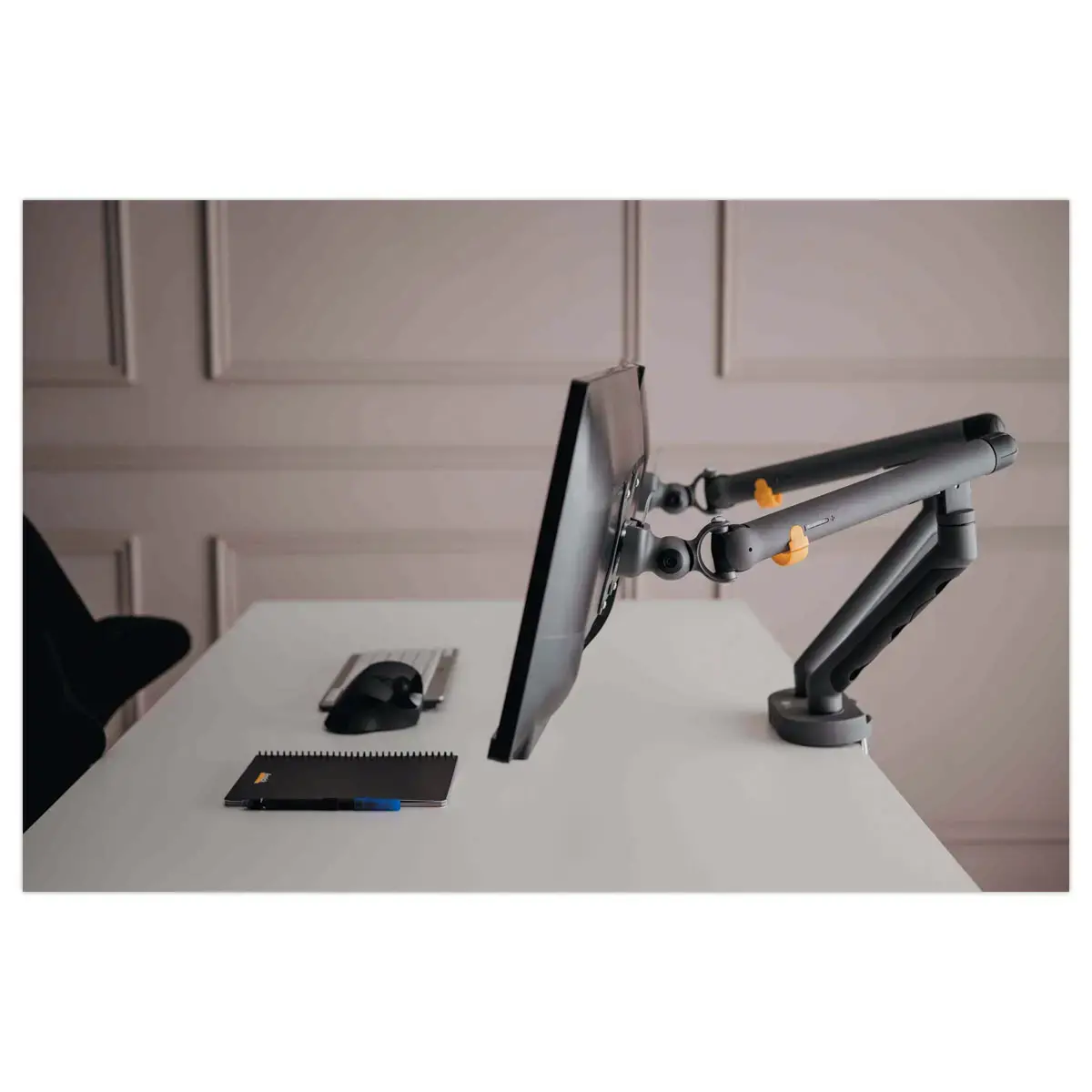 Bras porte-&eacute;cran double BE Flexible Dual - Anthracite 